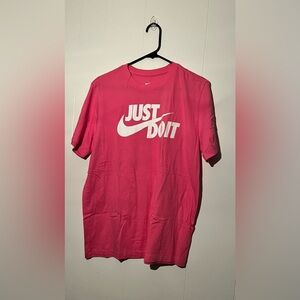 Pink large Nike tee shirt